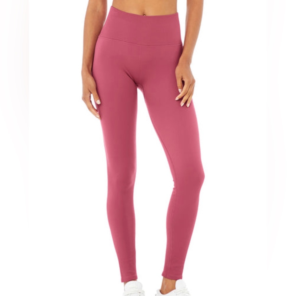 Seamless High-Waist Ribbed Legging -
Raspberry Sorbet
